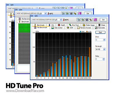 دانلود HD Tune Pro v4.5 - نرم افزار افزایش بازدهی ویندوز