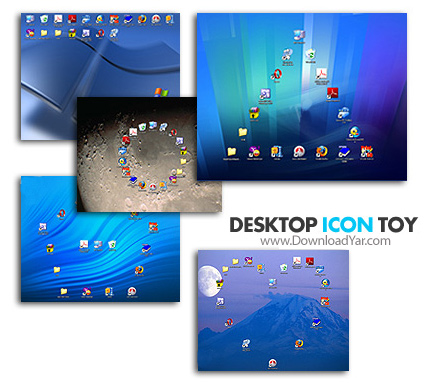 دانلود Desktop Icon Toy v4.0 - نرم افزار تغییر نحوه نمایش آیکون های Desktop