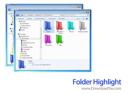 دانلود Folder Highlight v2.3.1216 - نرم افزار تغییر رنگ پوشه های ویندوز