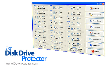 دانلود 1st Disk Drive Protector v3.4 - نرم افزار مخفی و قفل کردن درایوهای کامپیوتر