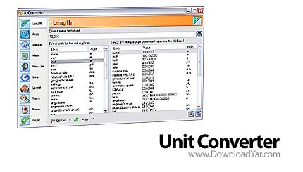 دانلود Unit Converter Pro v3.0.0.124 - نرم افزار تبدیل آسان 23 کمیت (واحد) به یکدیگر