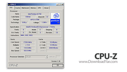 دانلود CPU-Z v1.45 - نرم افزار مشاهده اطلاعات کاملی از سیستم