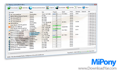 دانلود MiPony - نرم افزار دانلود مستقیم از سایت‌های اشتراک فایل