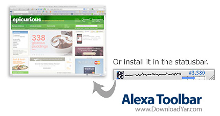 دانلود Alexa Toolbar v9.39 - نوار ابزار الكسا مخصوص اینترنت اکسپلورر